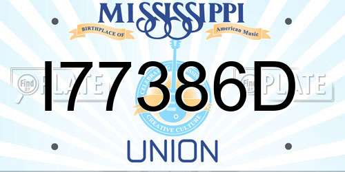 I77386D Mississippi License Plate