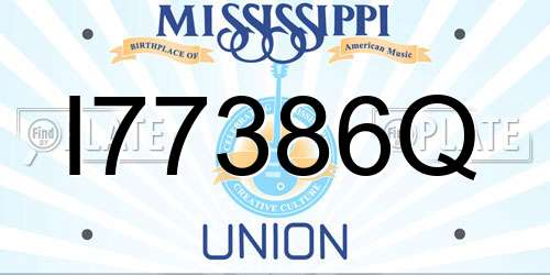 I77386Q Mississippi License Plate