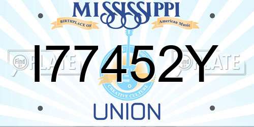 I77452Y Mississippi License Plate