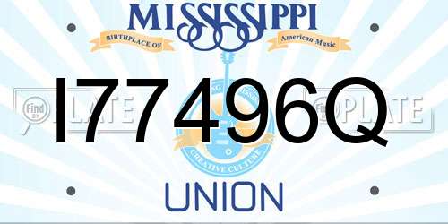 I77496Q Mississippi License Plate