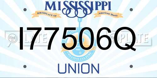 I77506Q Mississippi License Plate