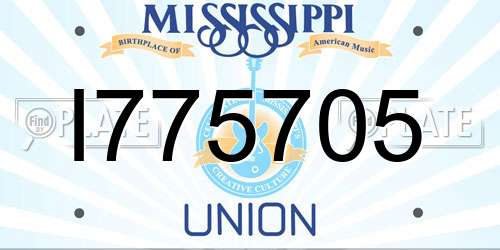 I775705 Mississippi License Plate