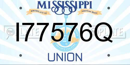 I77576Q Mississippi License Plate