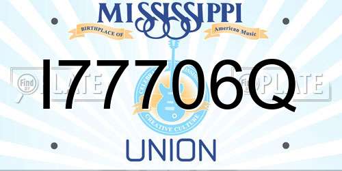I77706Q Mississippi License Plate