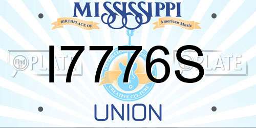 I7776S Mississippi License Plate