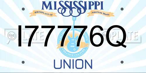 I77776Q Mississippi License Plate