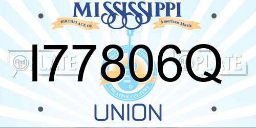 I77806Q Mississippi License Plate