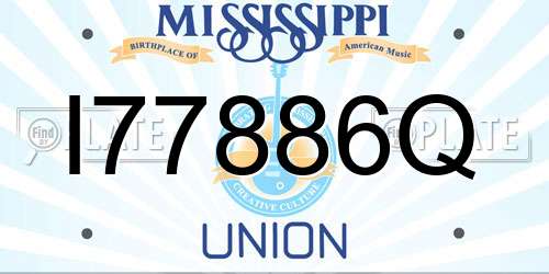 I77886Q Mississippi License Plate