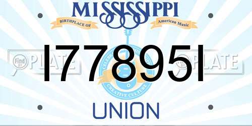 I77895I Mississippi License Plate