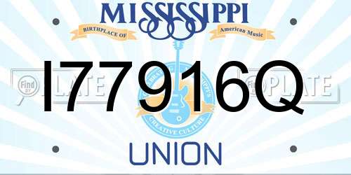 I77916Q Mississippi License Plate