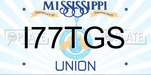 I77TGS Mississippi License Plate