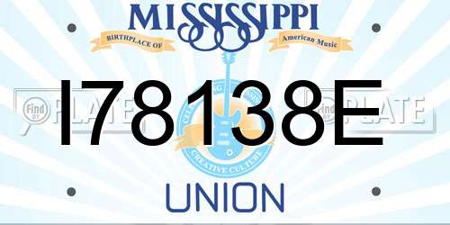 I78138E Mississippi License Plate