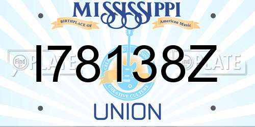 I78138Z Mississippi License Plate
