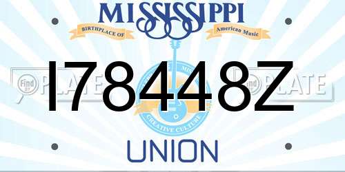 I78448Z Mississippi License Plate