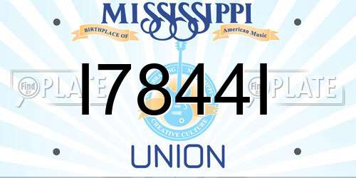 I7844I Mississippi License Plate
