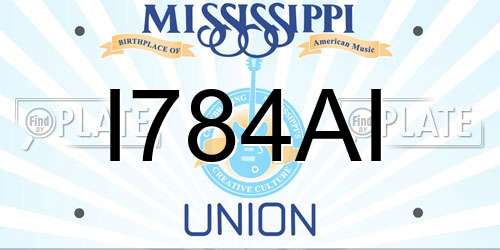I784AI Mississippi License Plate