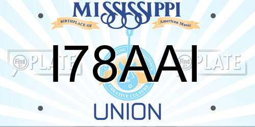 I78AAI Mississippi License Plate
