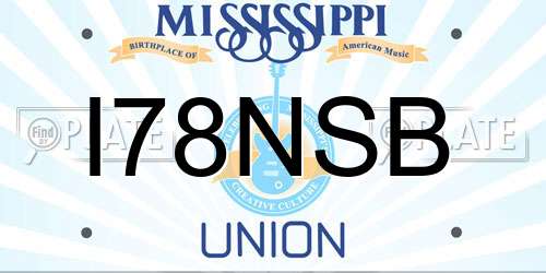 I78NSB Mississippi License Plate