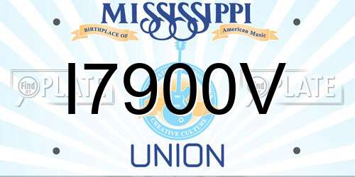 I7900V Mississippi License Plate