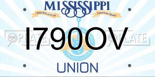 I790OV Mississippi License Plate