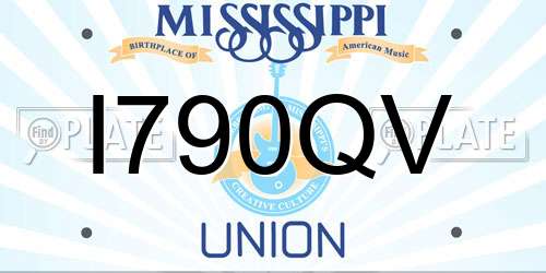 I790QV Mississippi License Plate