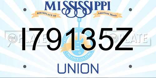 I79135Z Mississippi License Plate