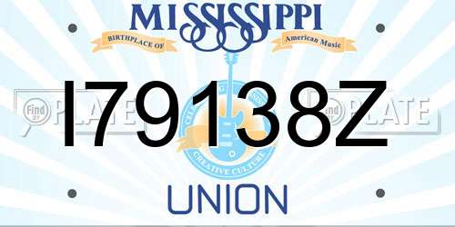 I79138Z Mississippi License Plate