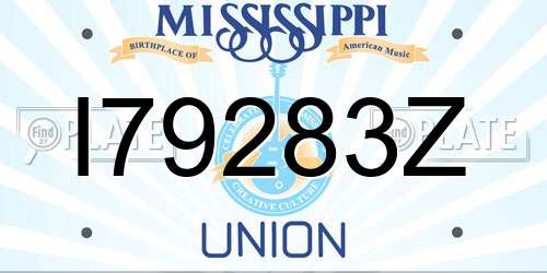 I79283Z Mississippi License Plate