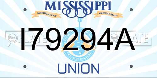 I79294A Mississippi License Plate