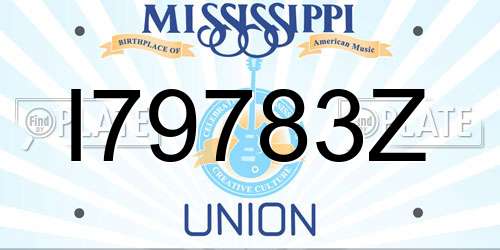 I79783Z Mississippi License Plate