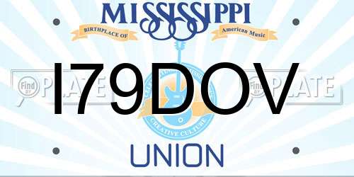 I79DOV Mississippi License Plate