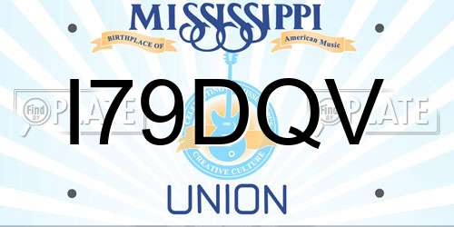 I79DQV Mississippi License Plate