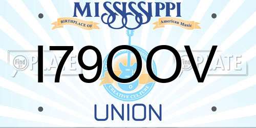 I79OOV Mississippi License Plate