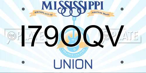 I79OQV Mississippi License Plate