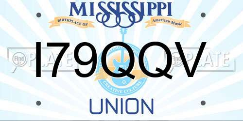 I79QQV Mississippi License Plate