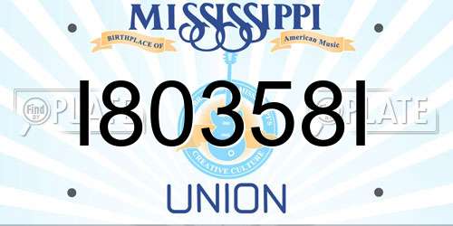 I80358I Mississippi License Plate