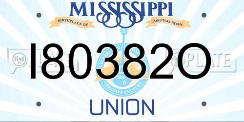 I80382O Mississippi License Plate