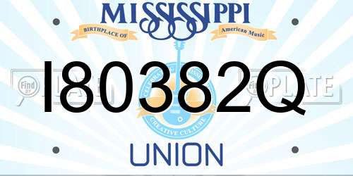 I80382Q Mississippi License Plate