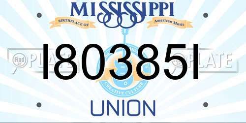 I80385I Mississippi License Plate