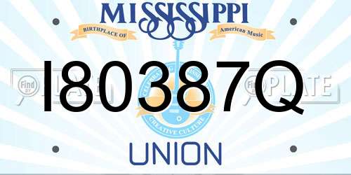 I80387Q Mississippi License Plate