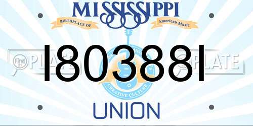 I80388I Mississippi License Plate