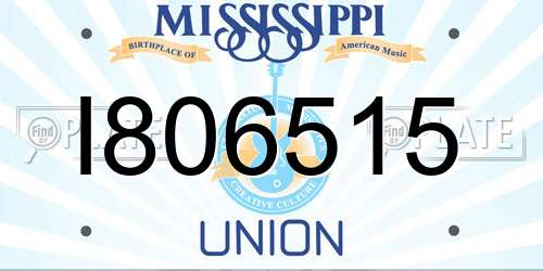 I806515 Mississippi License Plate