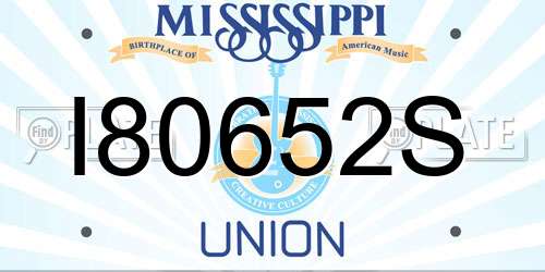 I80652S Mississippi License Plate