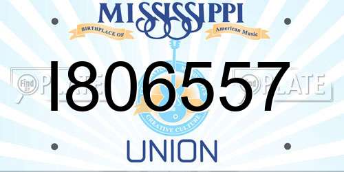 I806557 Mississippi License Plate