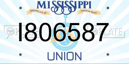I806587 Mississippi License Plate