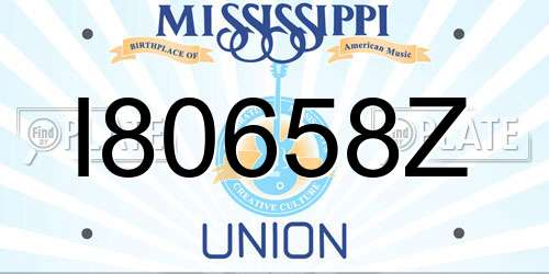 I80658Z Mississippi License Plate