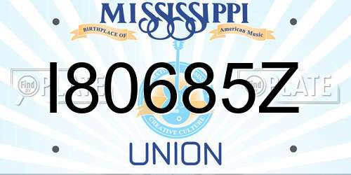I80685Z Mississippi License Plate