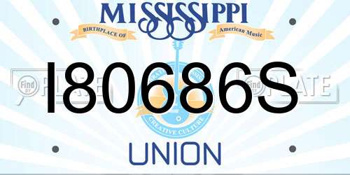 I80686S Mississippi License Plate