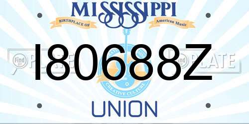 I80688Z Mississippi License Plate