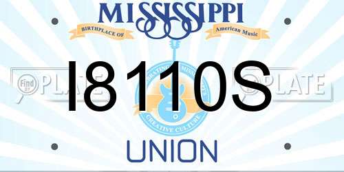 I8110S Mississippi License Plate